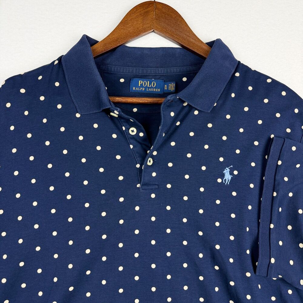 Polo Ralph Lauren Blue Polka Dot Polo XL
